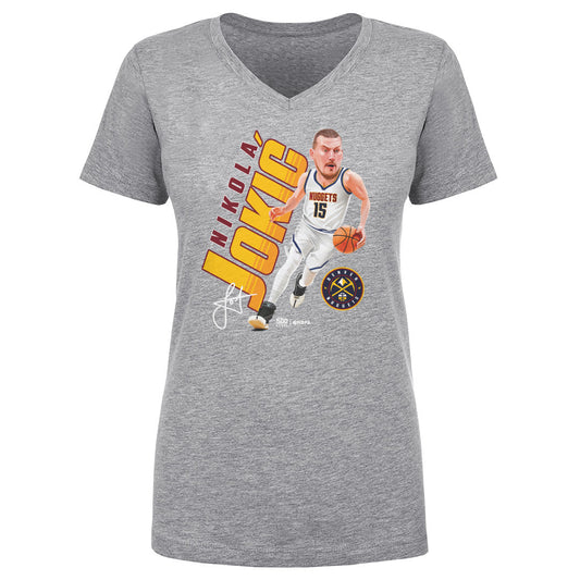 Nikola Jokic Denver Nuggets Caricature WHT