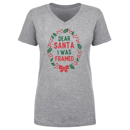 Christmas Dear Santa I Was Framed WHT