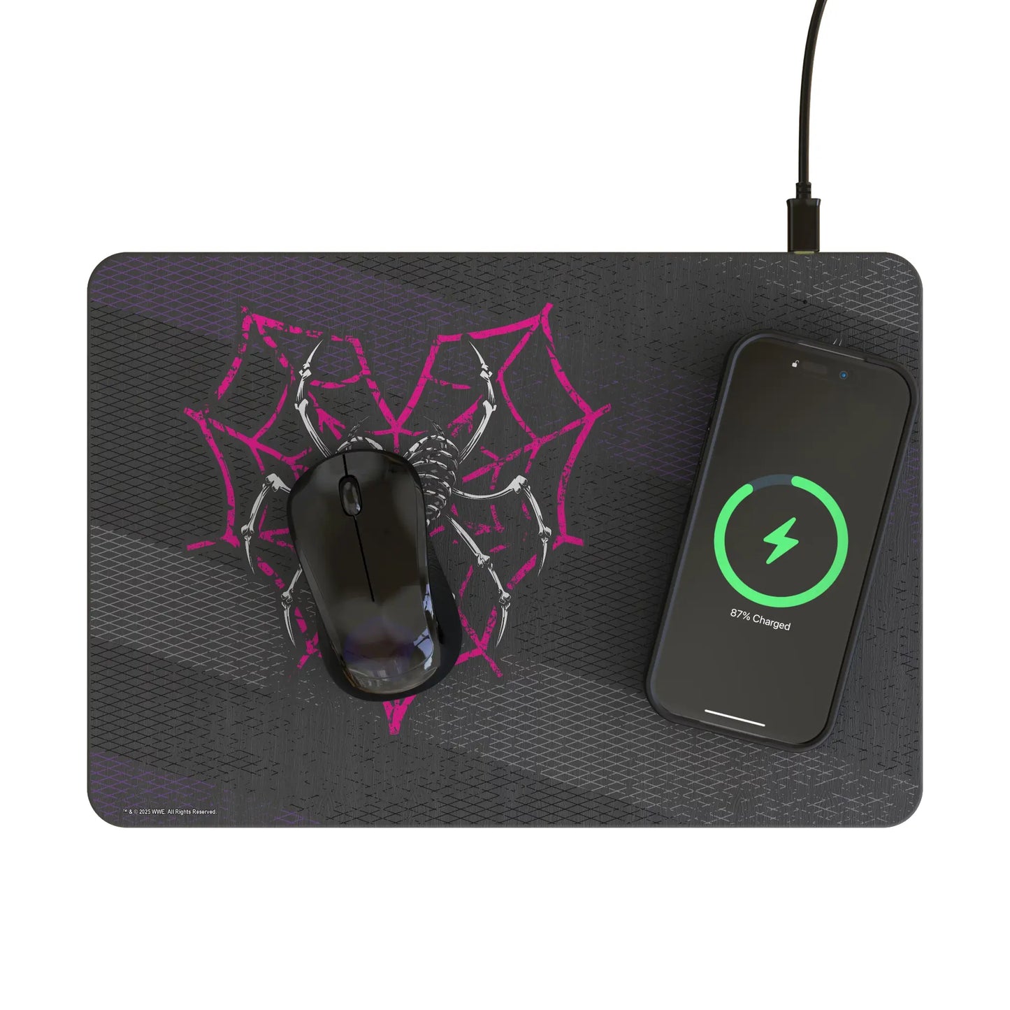 AJ Lee Steel 15-Watt Wireless Charger and Mouse Pad
