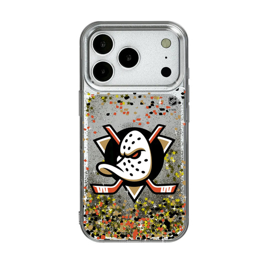 Anaheim Ducks Confetti Glitter Phone Case for Apple iPhone