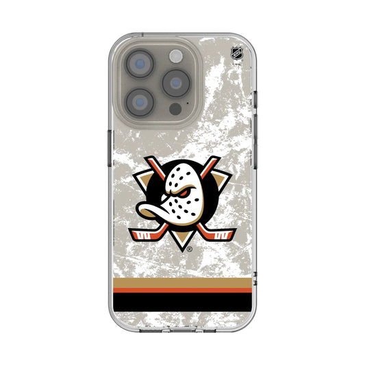 Anaheim Ducks Ice Stripe Clear Phone Case for Apple iPhone