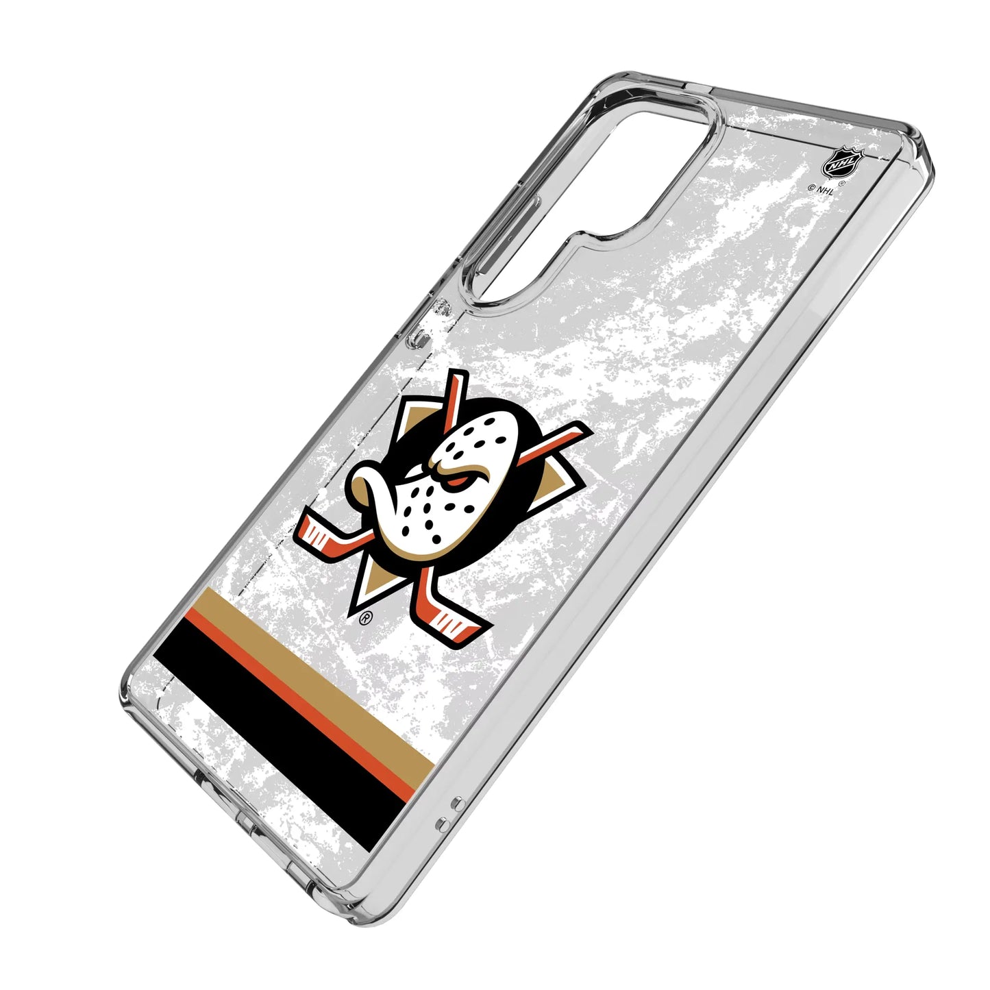 Anaheim Ducks Ice Stripe Clear Phone Case for Samsung Galaxy