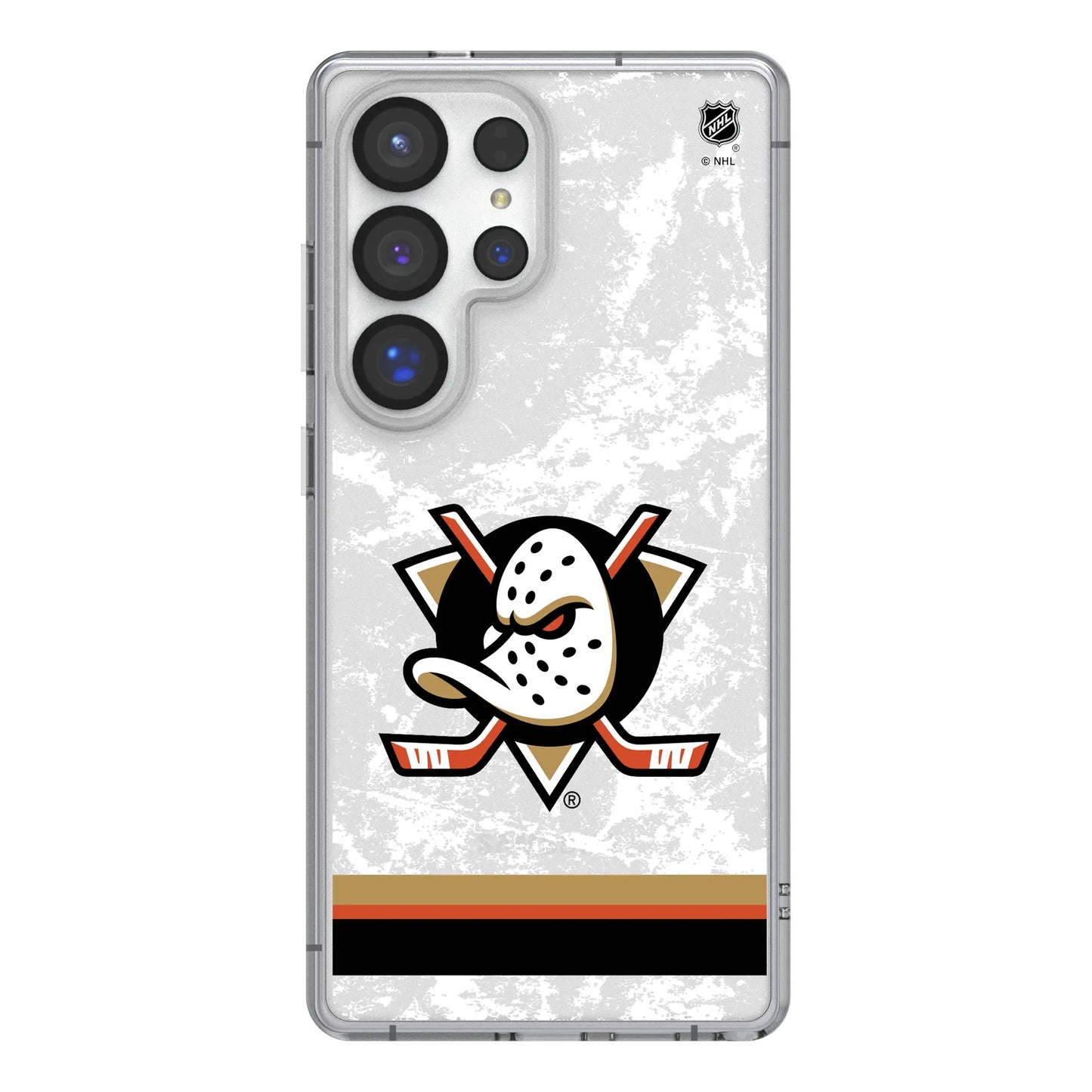 Anaheim Ducks Ice Stripe Clear Phone Case for Samsung Galaxy