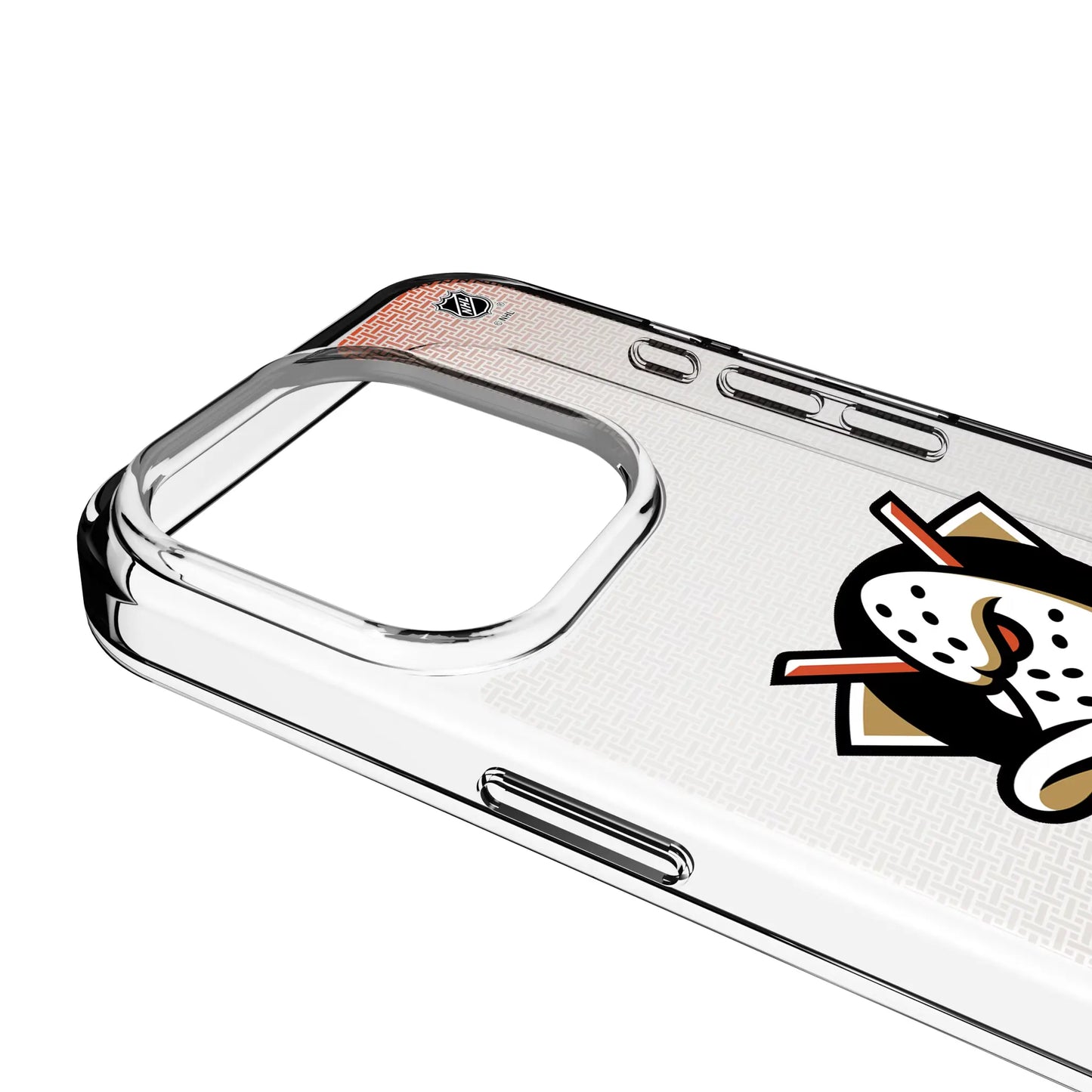 Anaheim Ducks Linen Clear Phone Case for Apple iPhone