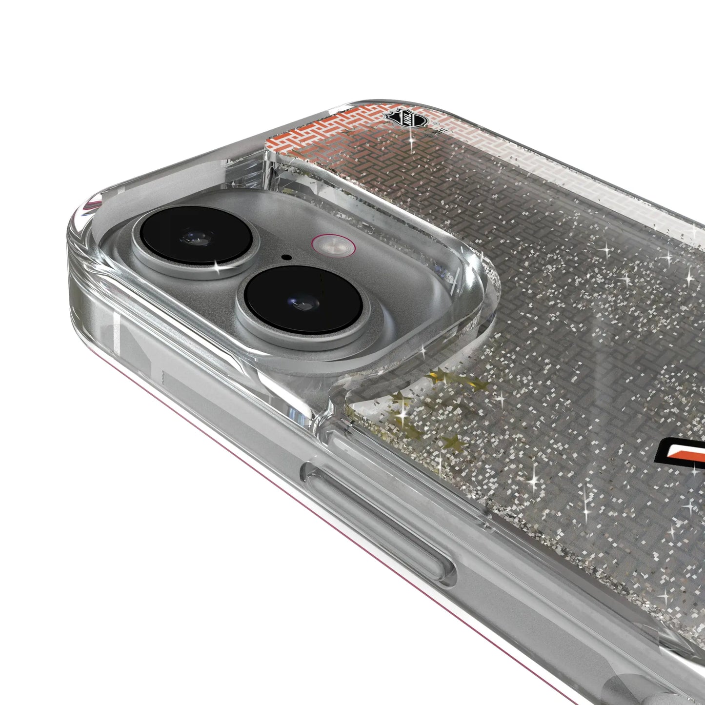 Anaheim Ducks Linen Glitter Phone Case for Apple iPhone
