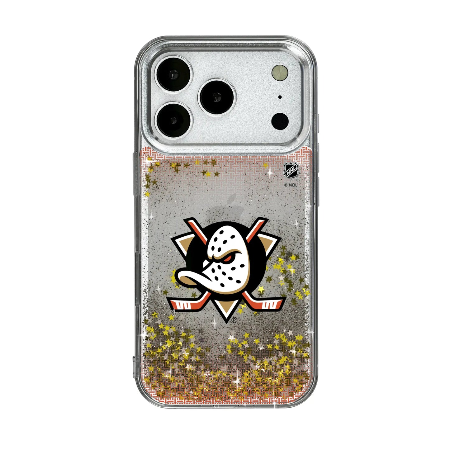 Anaheim Ducks Linen Glitter Phone Case for Apple iPhone