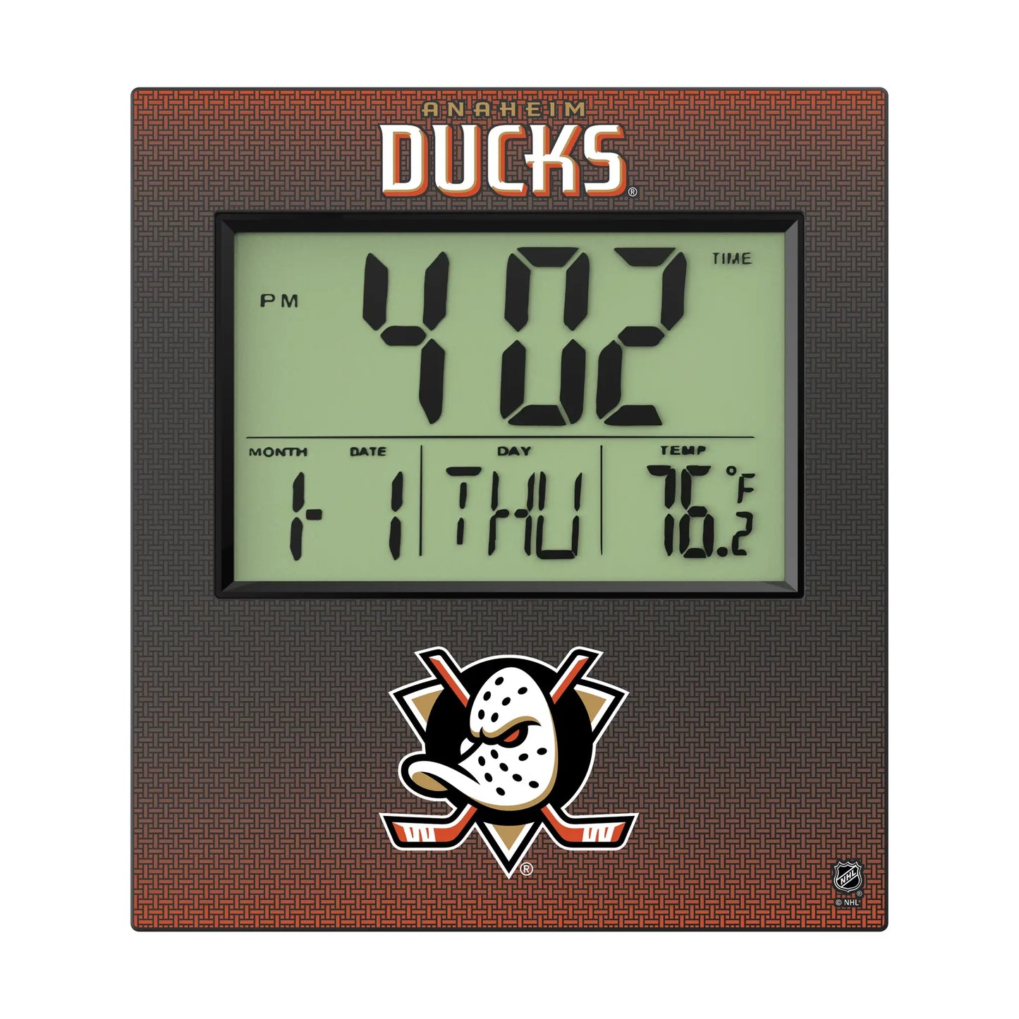 Anaheim Ducks Linen Wall Clock