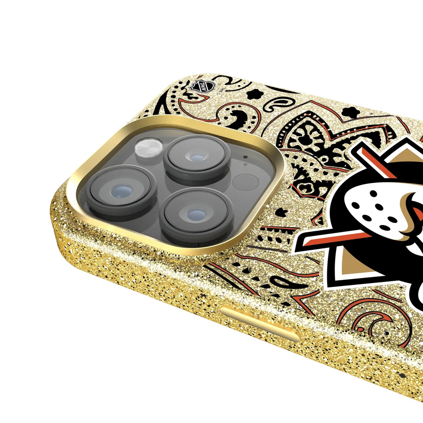Anaheim Ducks Paisley Bling Phone Case for Apple iPhone