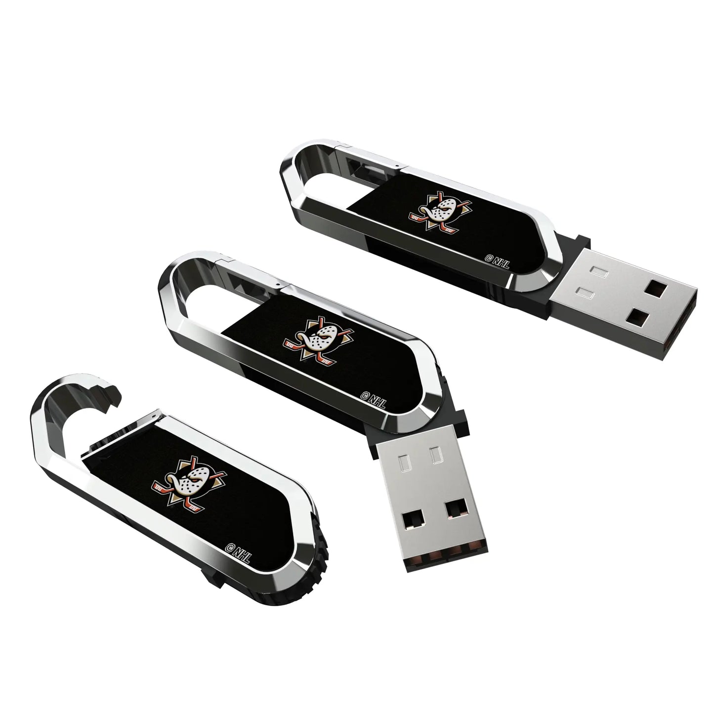 Anaheim Ducks Solid USB 64GB Clip Style Flash Drive