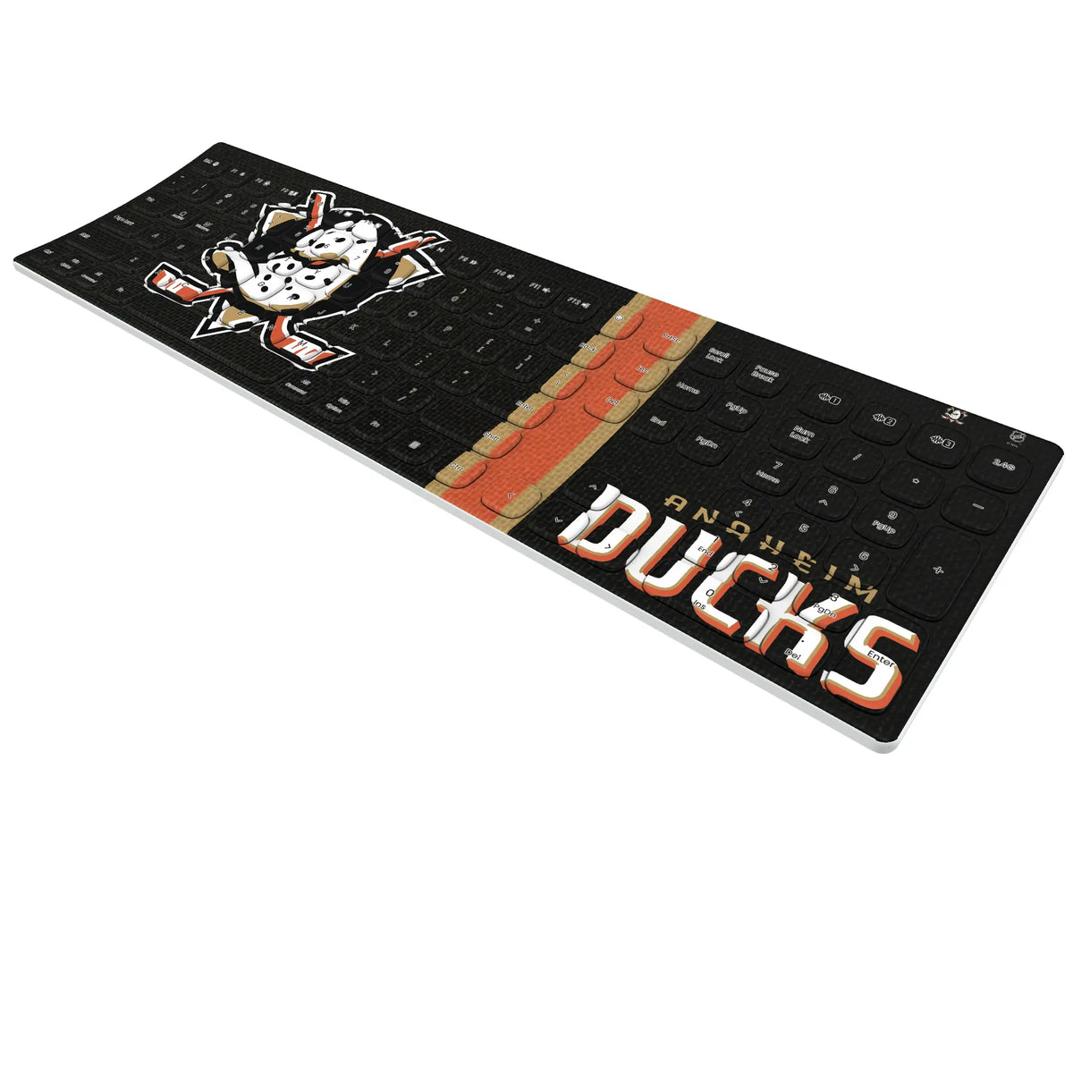 Anaheim Ducks Stripe Curved Wireless Keyboard