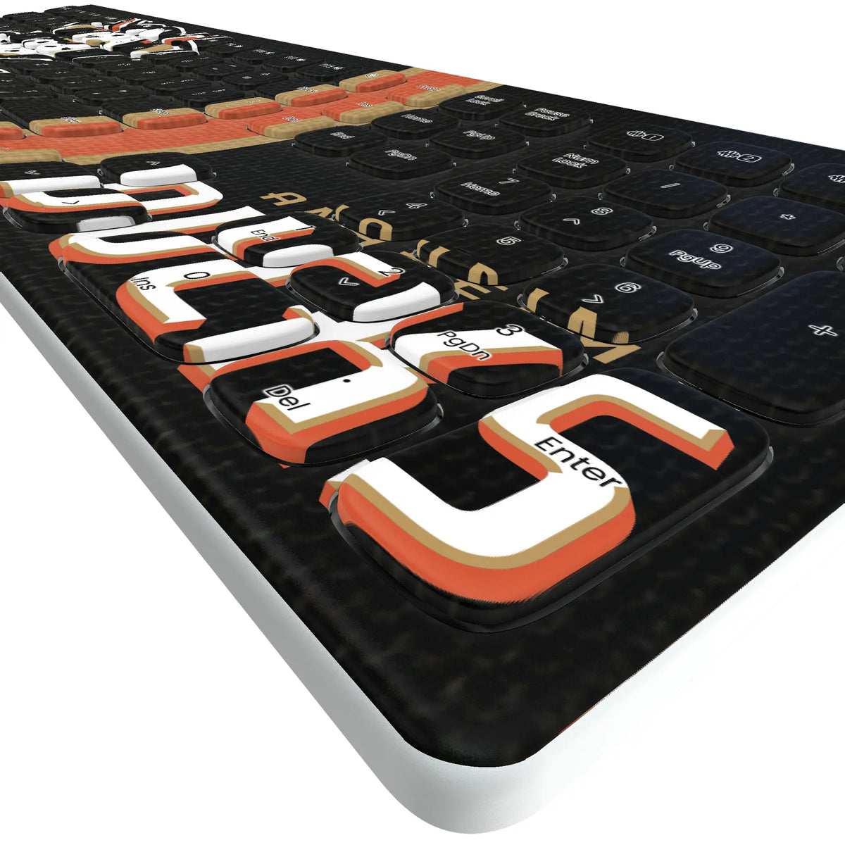 Anaheim Ducks Stripe Curved Wireless Keyboard