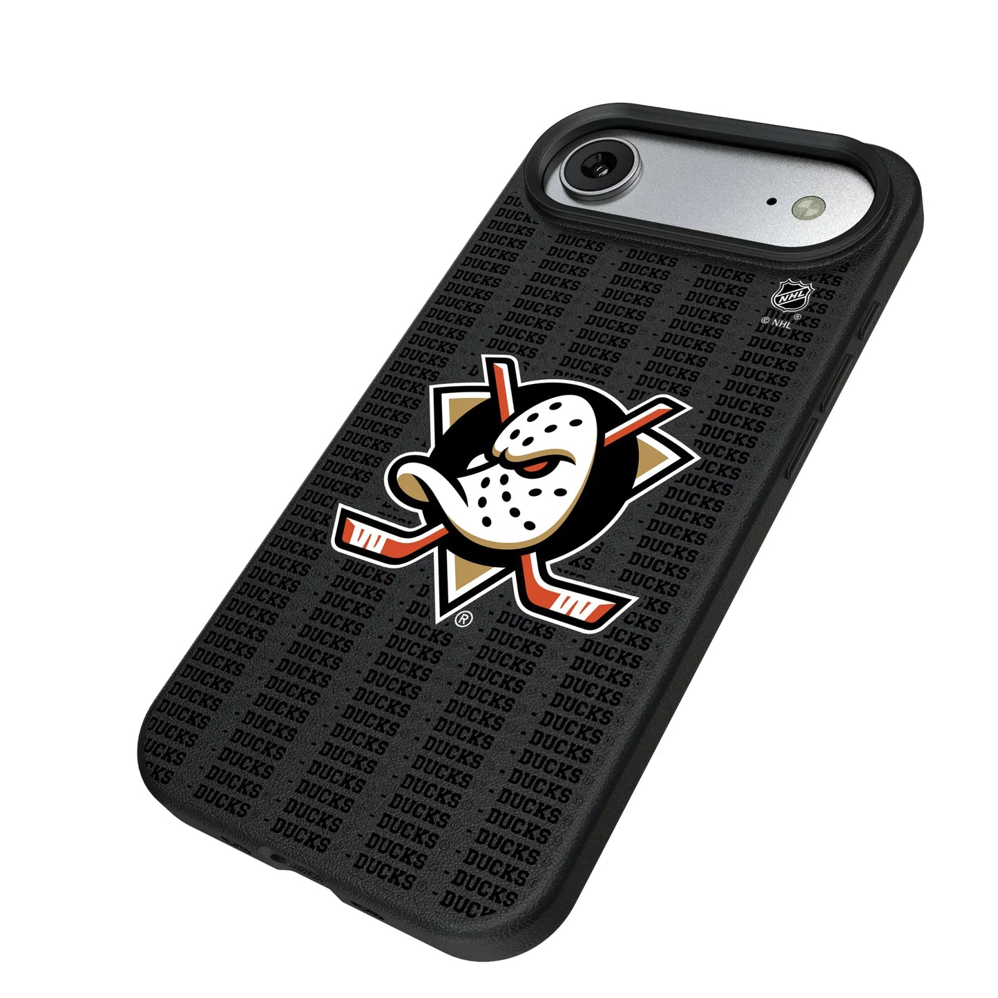 Anaheim Ducks Text Backdrop MagSafe Compatible Phone Case for Apple iPhone