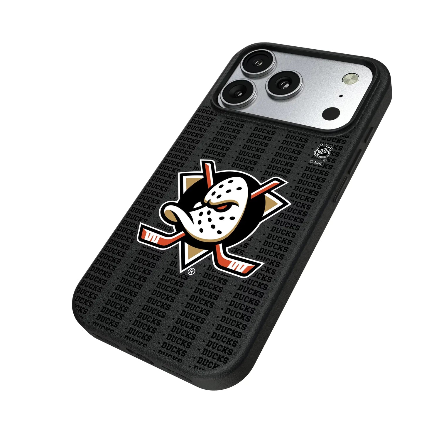 Anaheim Ducks Text Backdrop MagSafe Compatible Phone Case for Apple iPhone
