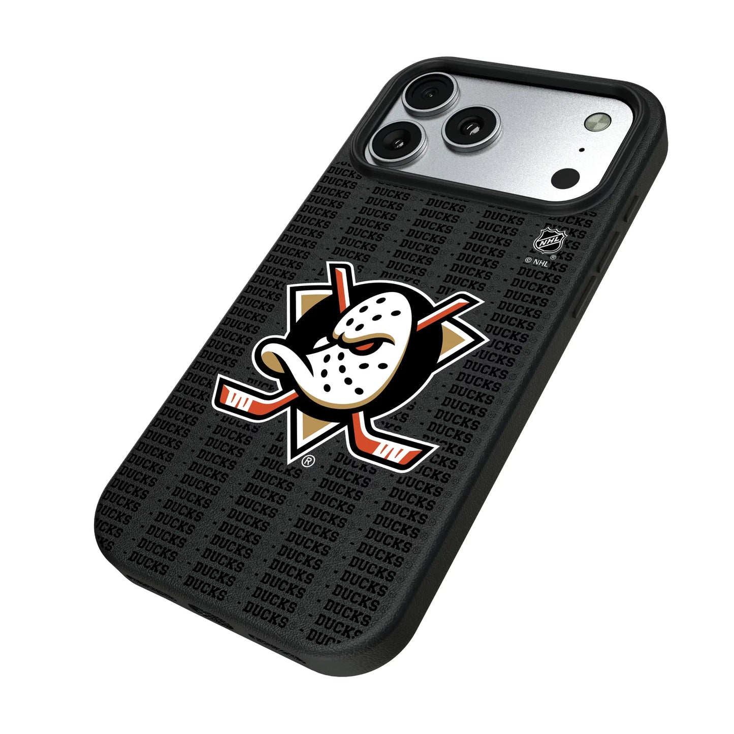 Anaheim Ducks Text Backdrop MagSafe Compatible Phone Case for Apple iPhone
