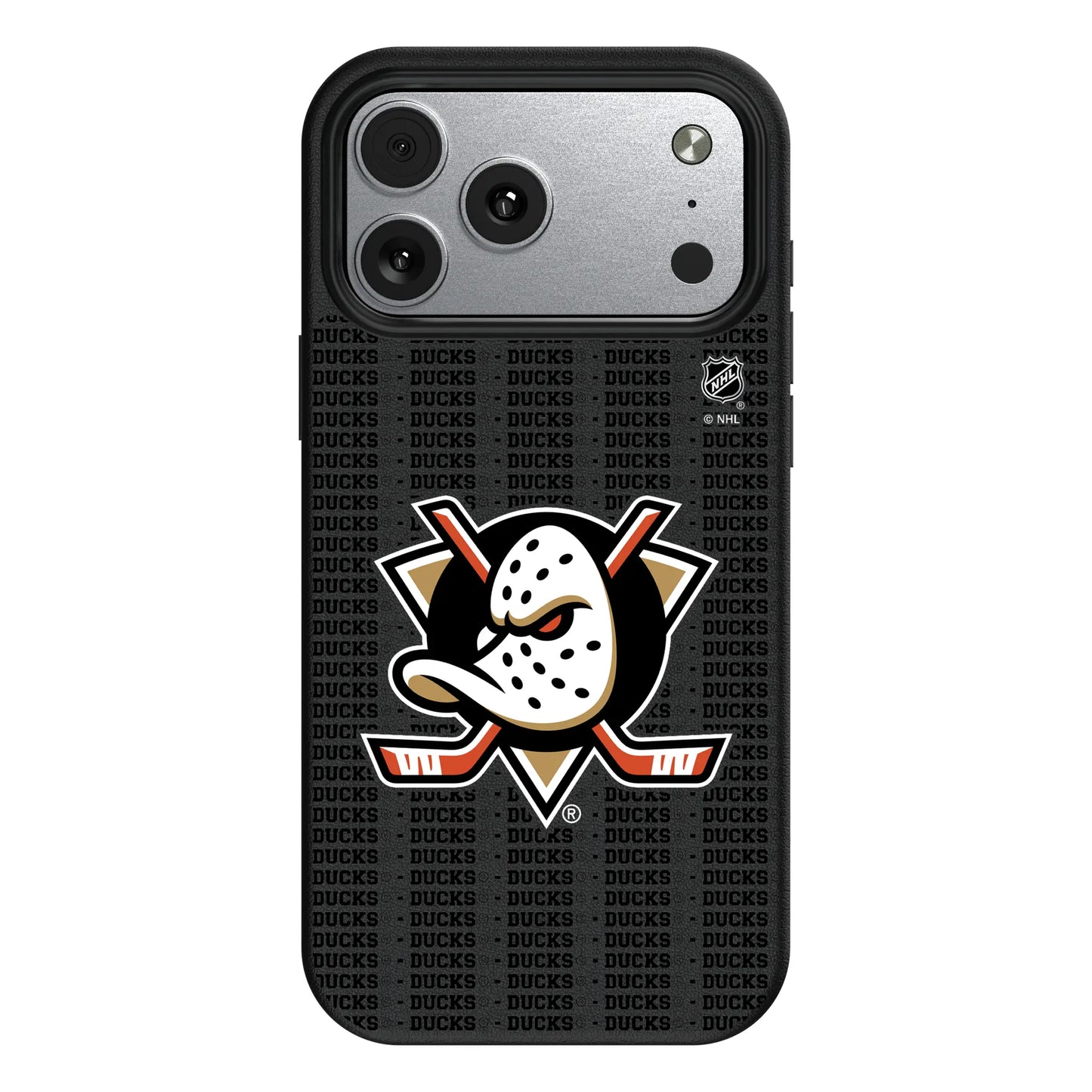 Anaheim Ducks Text Backdrop MagSafe Compatible Phone Case for Apple iPhone