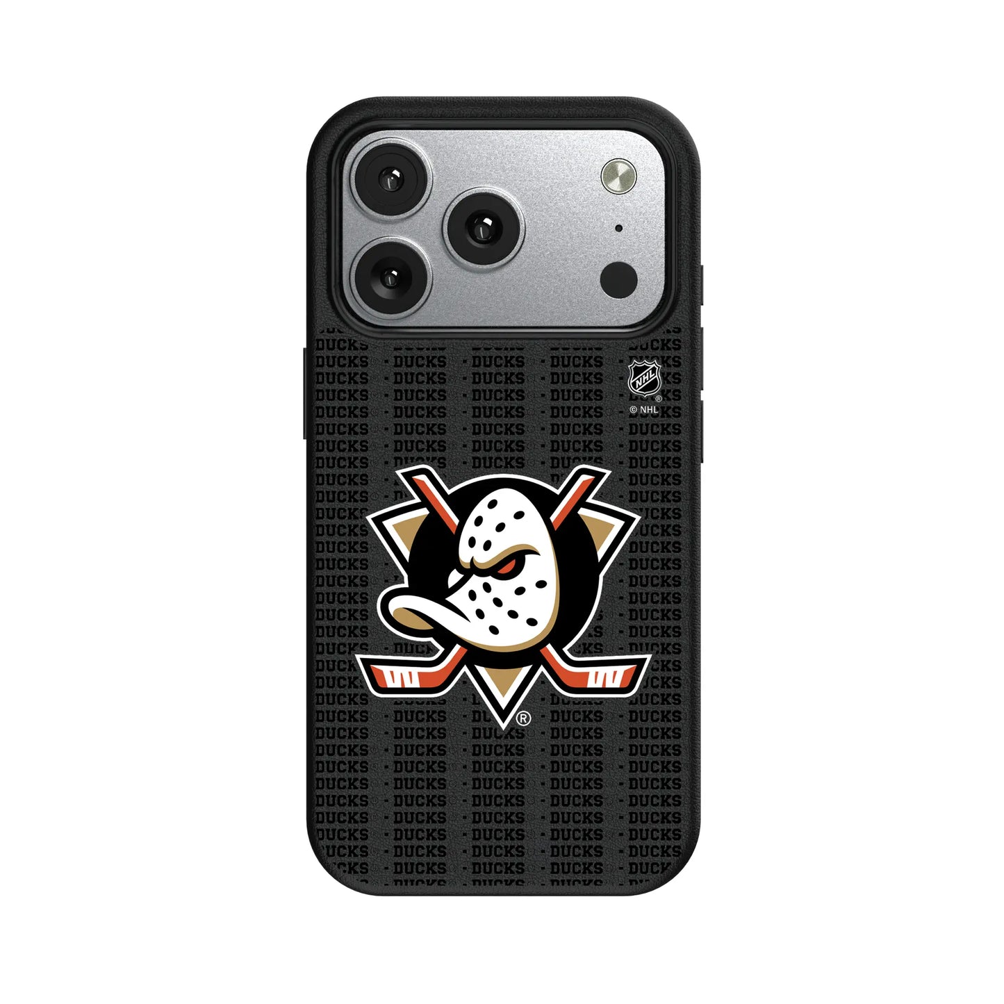 Anaheim Ducks Text Backdrop MagSafe Compatible Phone Case for Apple iPhone
