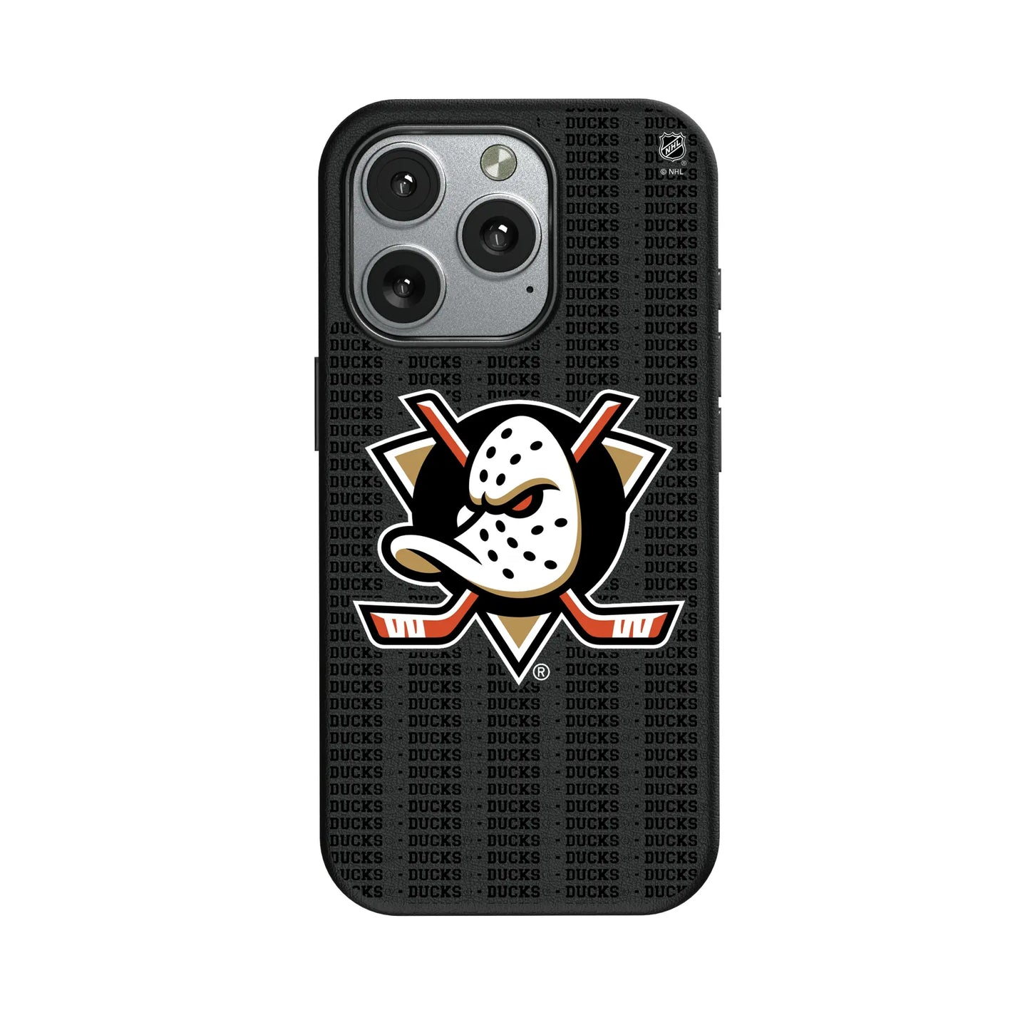 Anaheim Ducks Text Backdrop MagSafe Compatible Phone Case for Apple iPhone