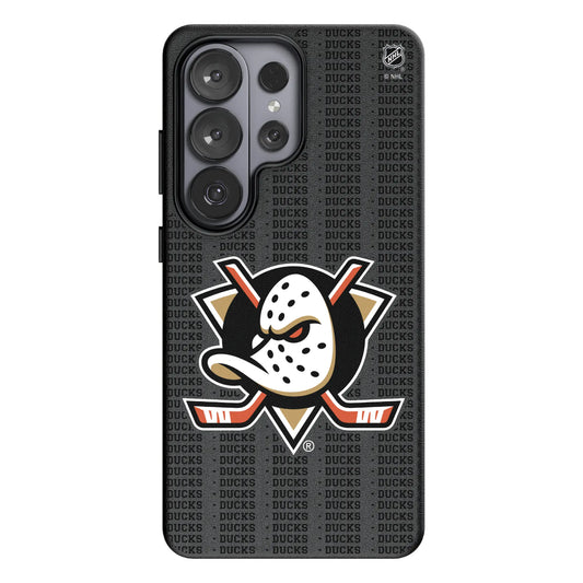 Anaheim Ducks Text Backdrop MagSafe Compatible Phone Case for Samsung Galaxy