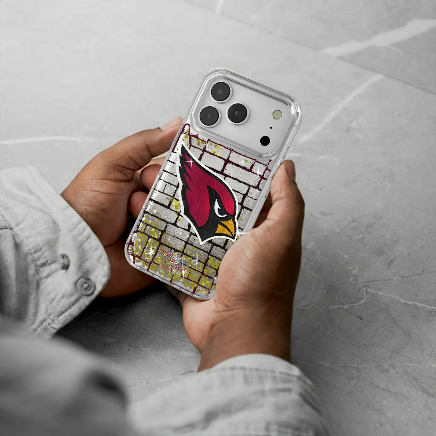 Arizona Cardinals Brick Glitter Phone Case for Apple iPhone