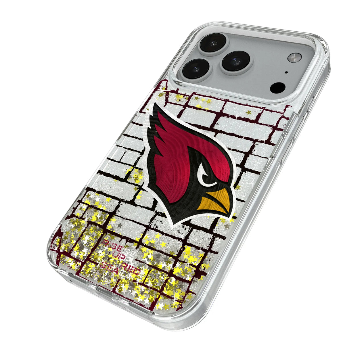 Arizona Cardinals Brick Glitter Phone Case for Apple iPhone