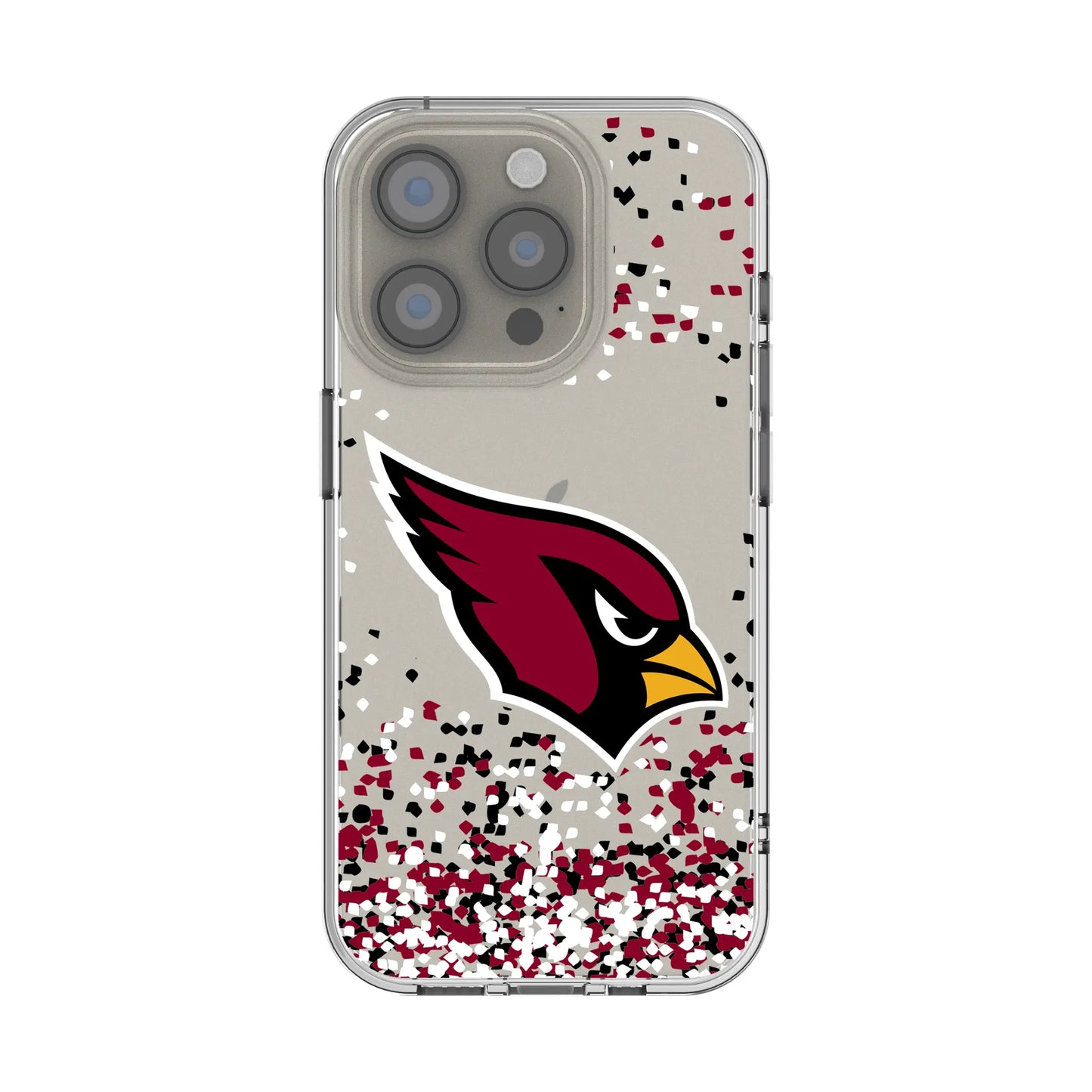 Arizona Cardinals Confetti Clear Phone Case for Apple iPhone