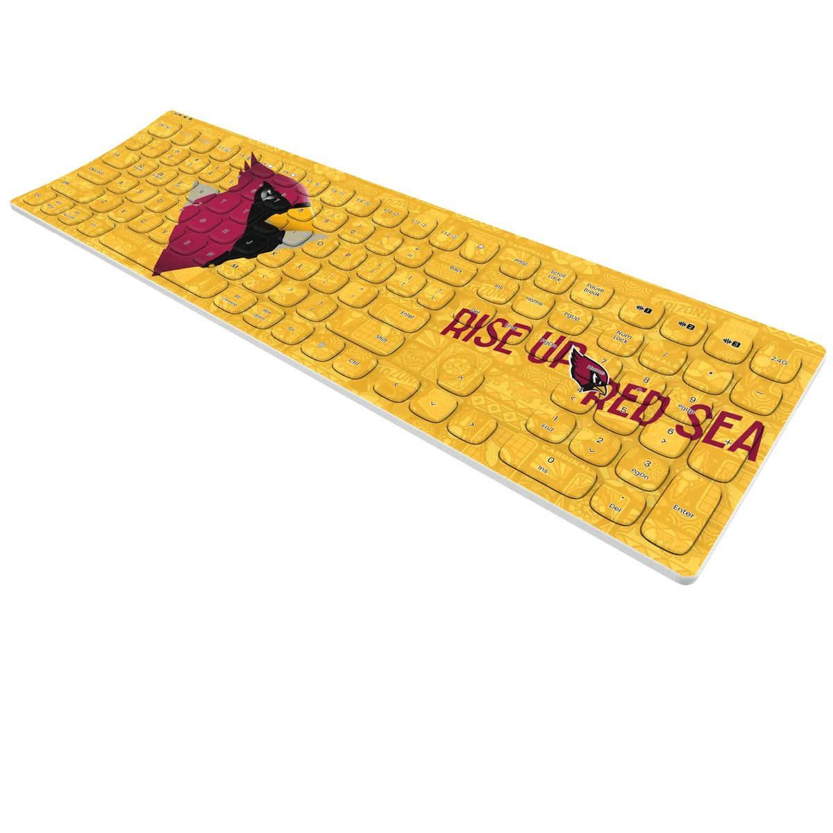 Arizona Cardinals Deco Curved Wireless Keyboard