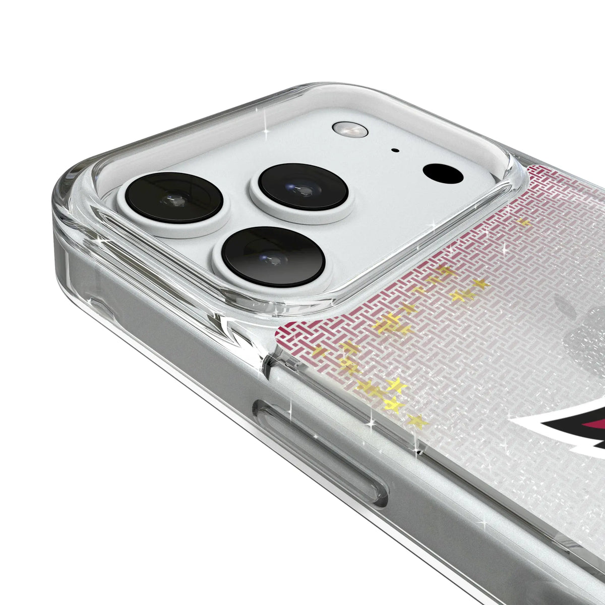 Arizona Cardinals Linen Glitter Phone Case for Apple iPhone