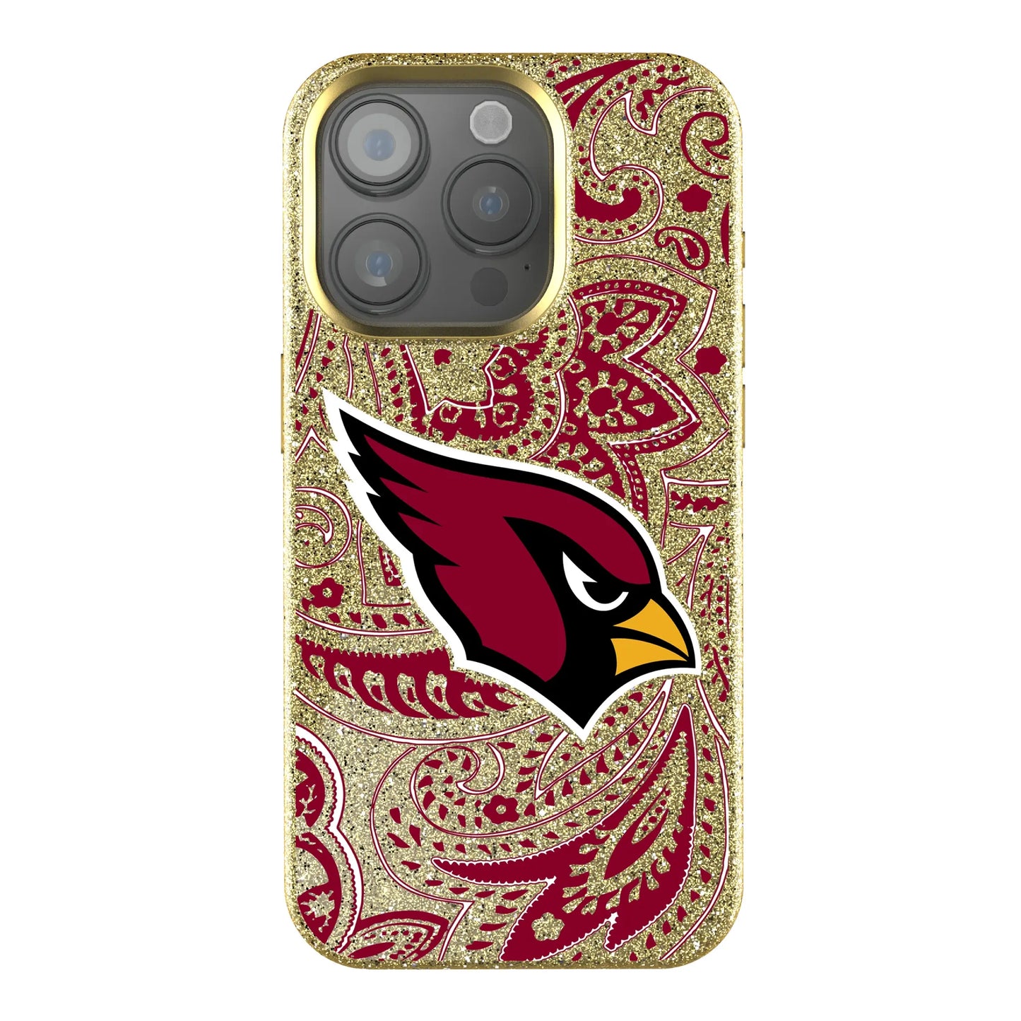 Arizona Cardinals Paisley Bling Phone Case for Apple iPhone