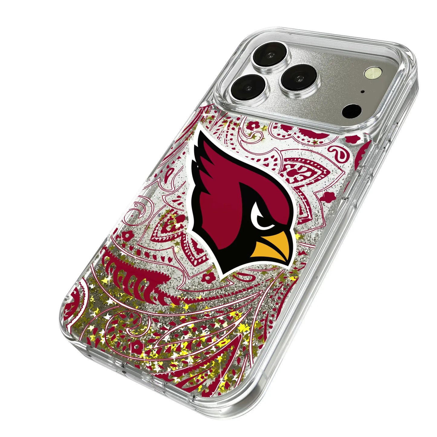 Arizona Cardinals Paisley Glitter Phone Case for Apple iPhone
