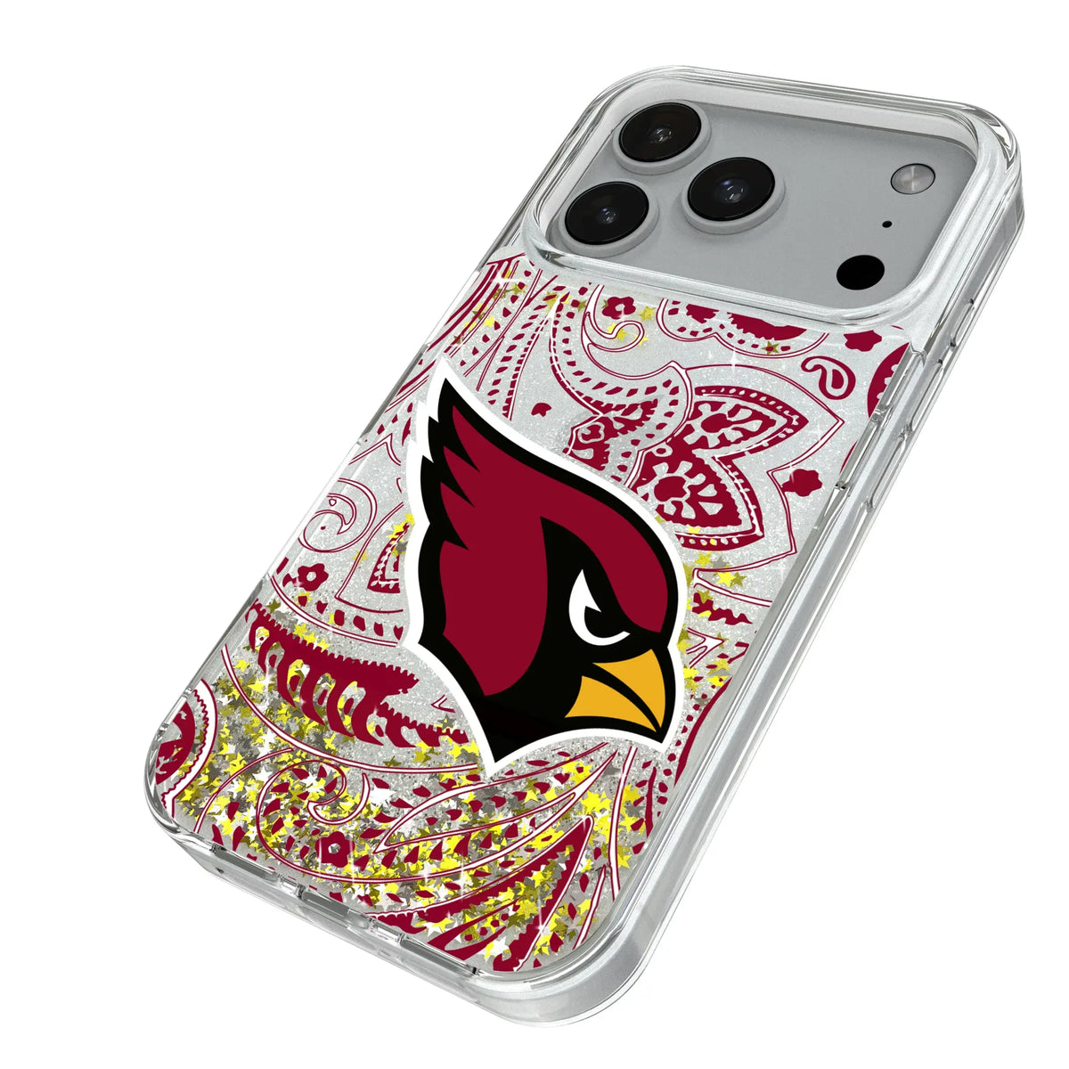 Arizona Cardinals Paisley Glitter Phone Case for Apple iPhone