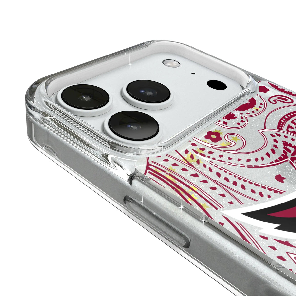 Arizona Cardinals Paisley Glitter Phone Case for Apple iPhone