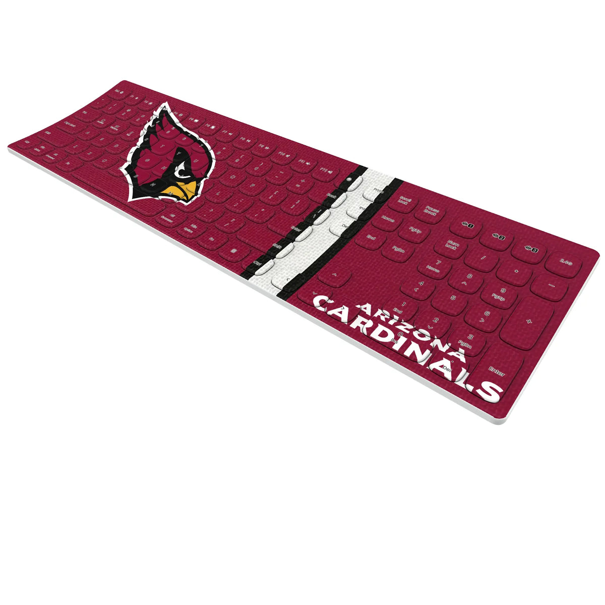 Arizona Cardinals Stripe Curved Wireless Keyboard
