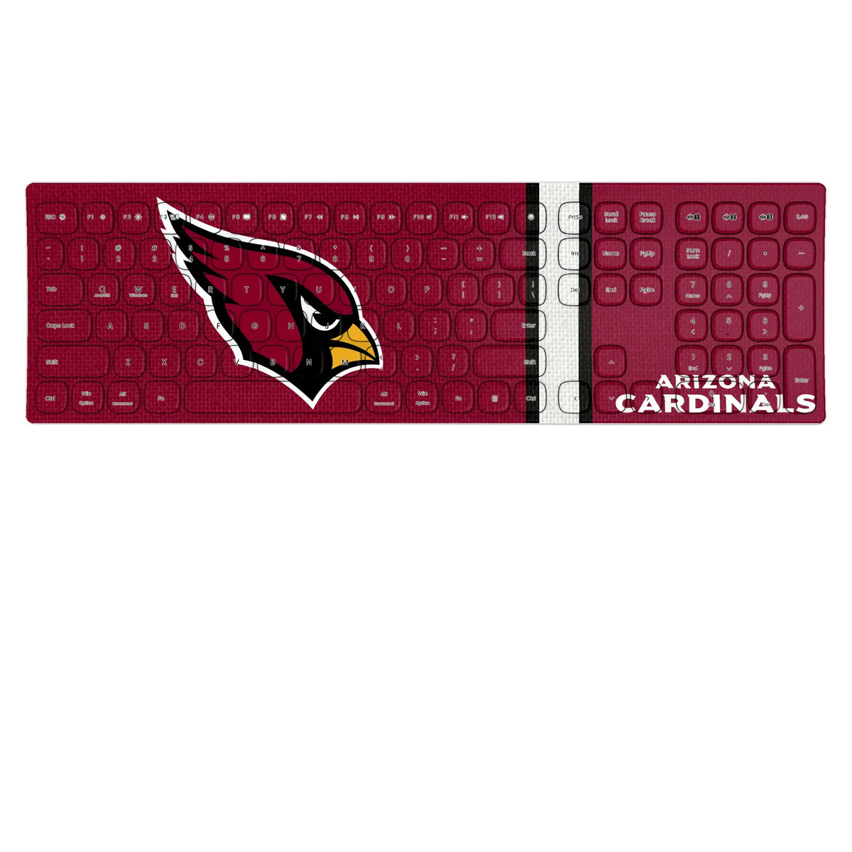 Arizona Cardinals Stripe Curved Wireless Keyboard