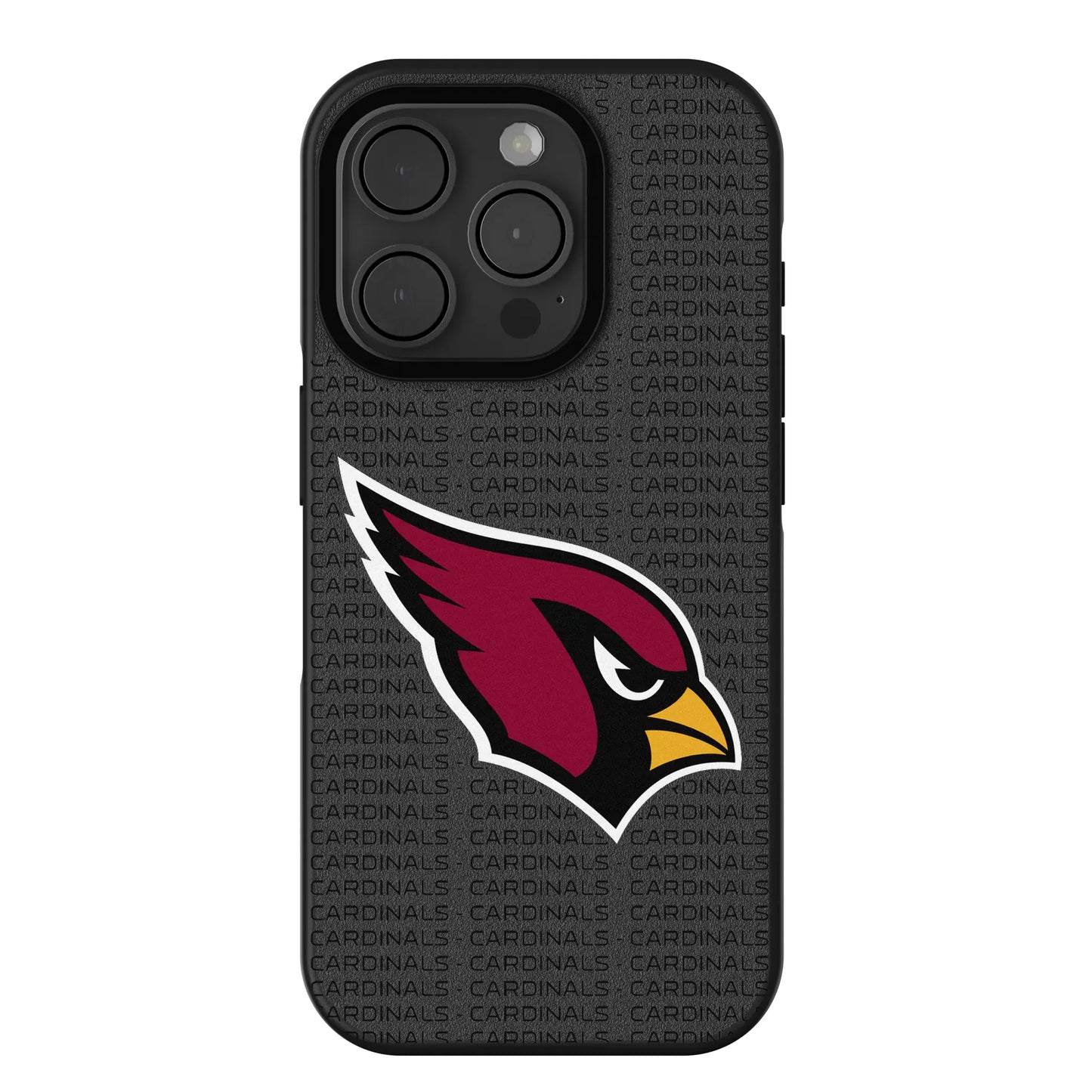 Arizona Cardinals Text Backdrop Bump Phone Case for Apple iPhone