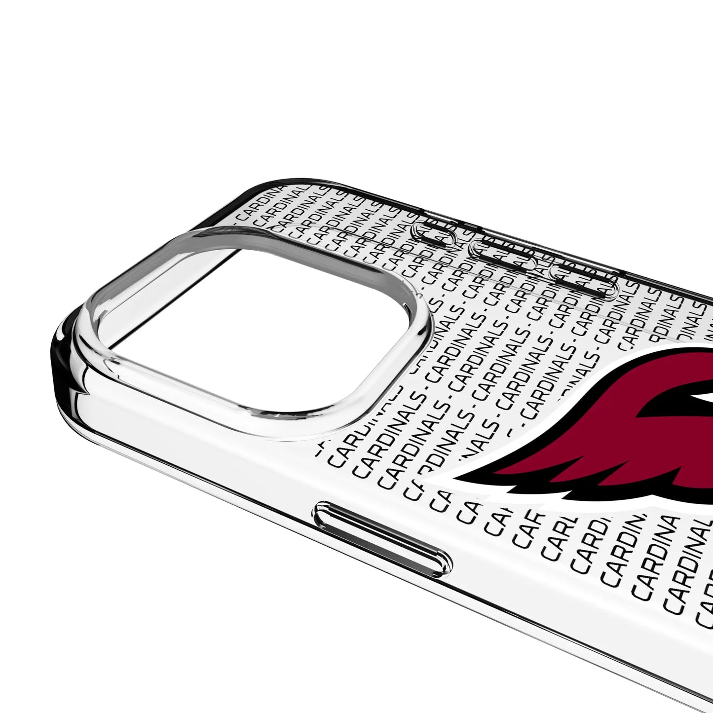 Arizona Cardinals Text Backdrop Clear Phone Case for Apple iPhone