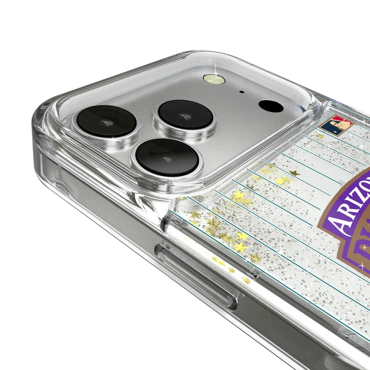 Arizona Diamondbacks 1999-2006 - Cooperstown Collection Pinstripe Glitter Phone Case for Apple iPhone