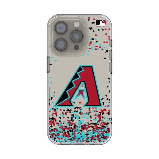 Arizona Diamondbacks Confetti Clear Phone Case for Apple iPhone