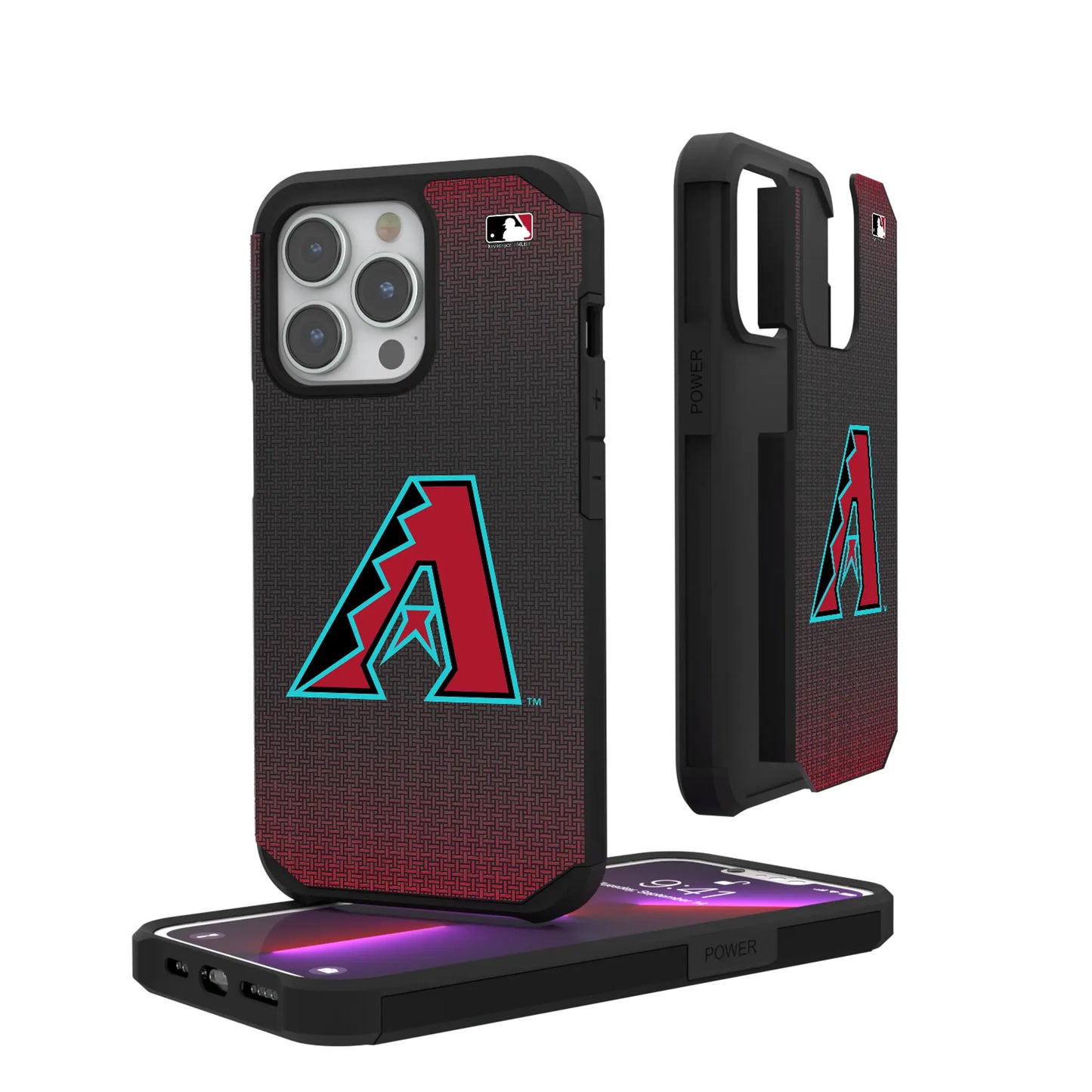 Arizona Diamondbacks Linen Rugged Phone Case for Apple iPhone