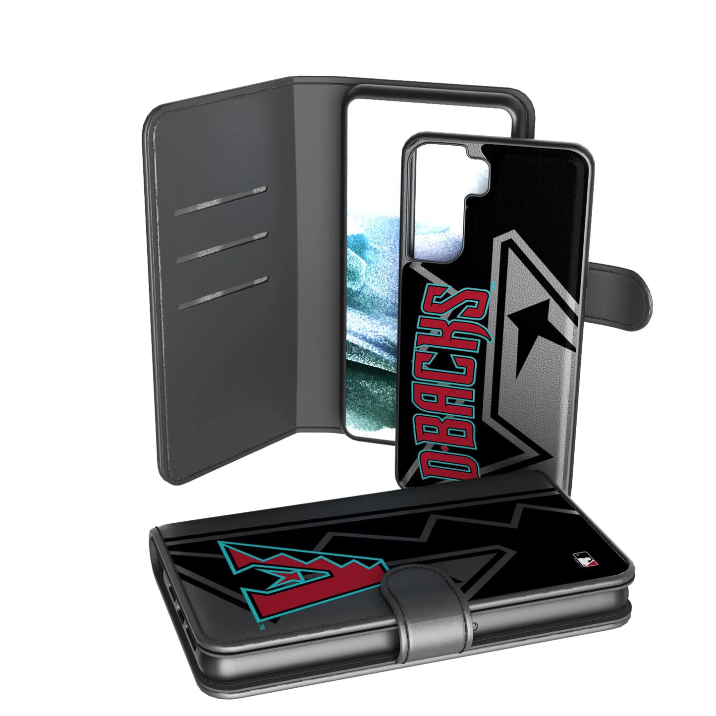 Arizona Diamondbacks Monocolor Tilt Wallet Phone Case for Apple iPhone