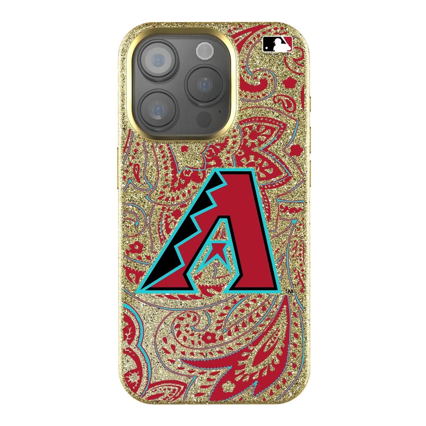 Arizona Diamondbacks Paisley Bling Phone Case for Apple iPhone