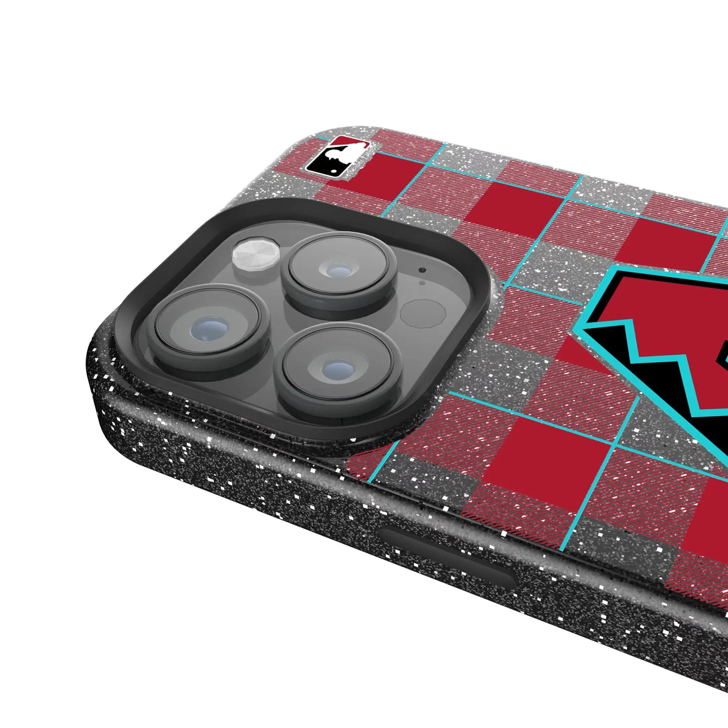 Arizona Diamondbacks Plaid Black Bling Phone Case for Apple iPhone