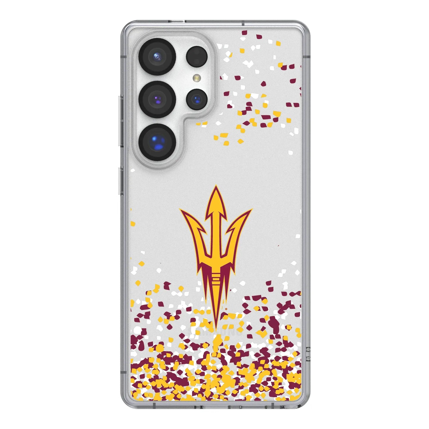 Arizona State University Sun Devils Confetti Clear Phone Case for Samsung Galaxy