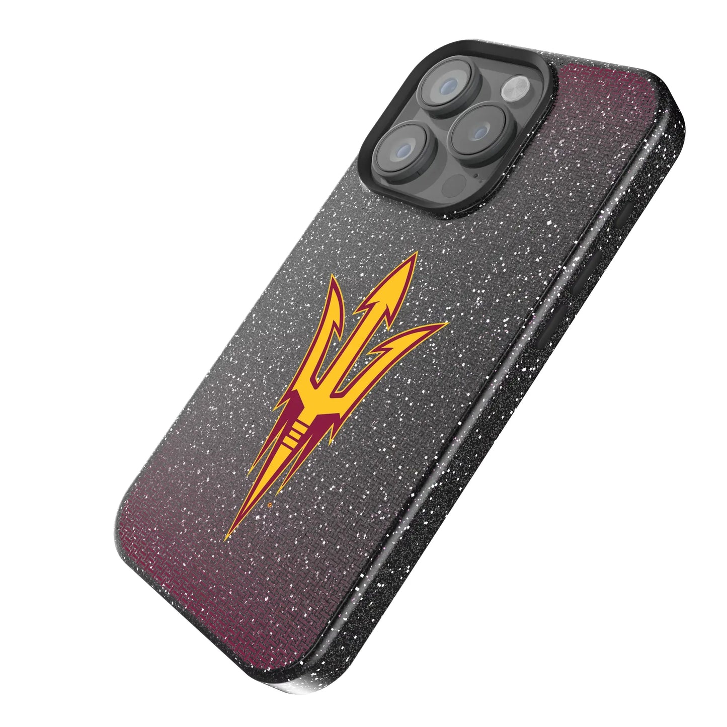 Arizona State University Sun Devils Linen Black Bling Phone Case for Apple iPhone