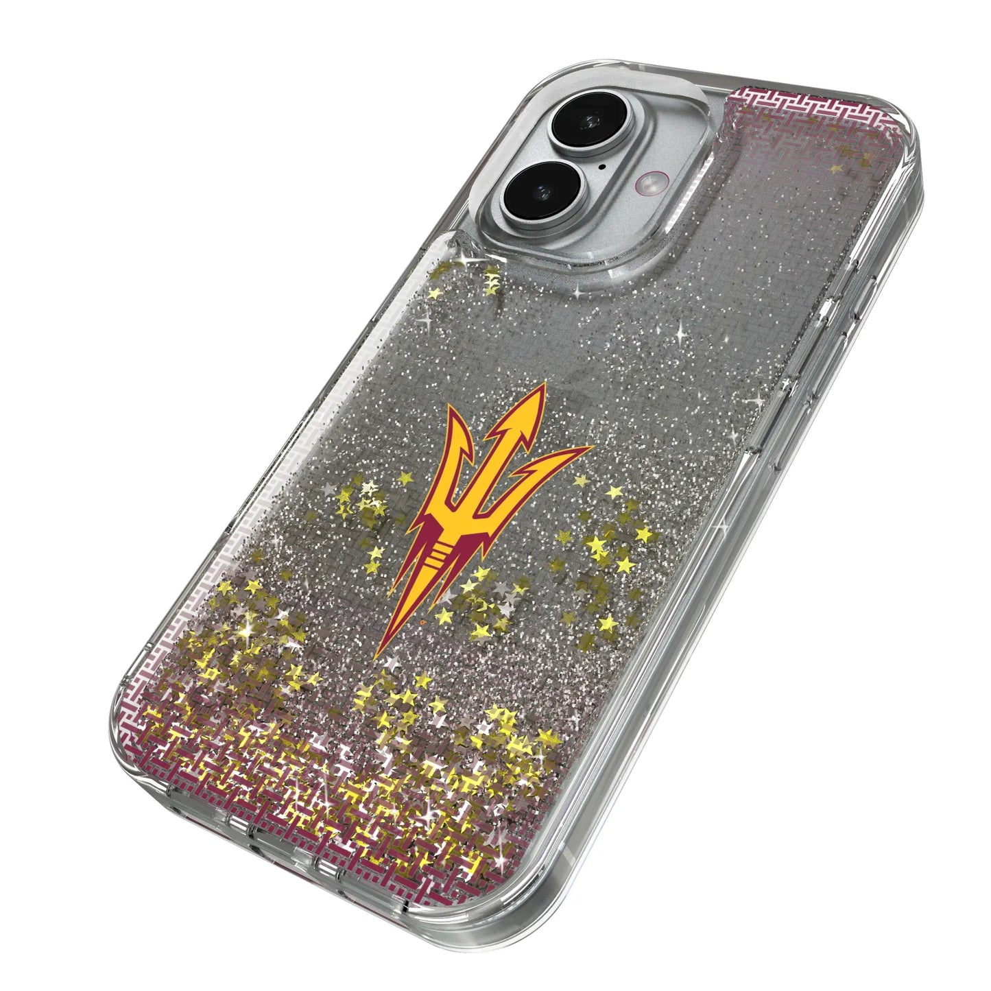 Arizona State University Sun Devils Linen Glitter Phone Case for Apple iPhone