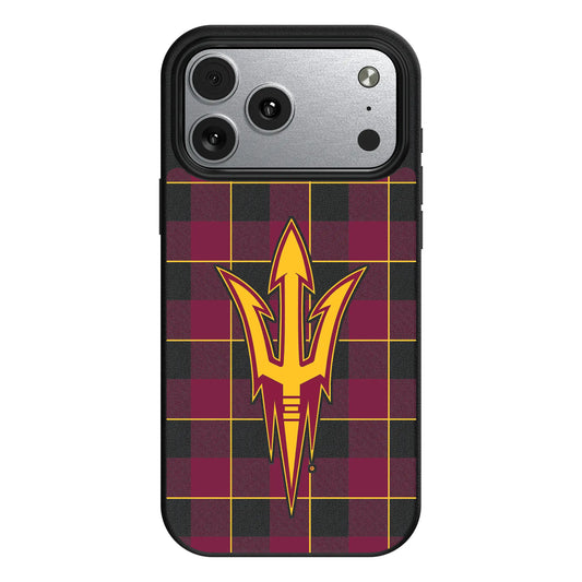 Arizona State University Sun Devils Plaid MagSafe Compatible Phone Case for Apple iPhone