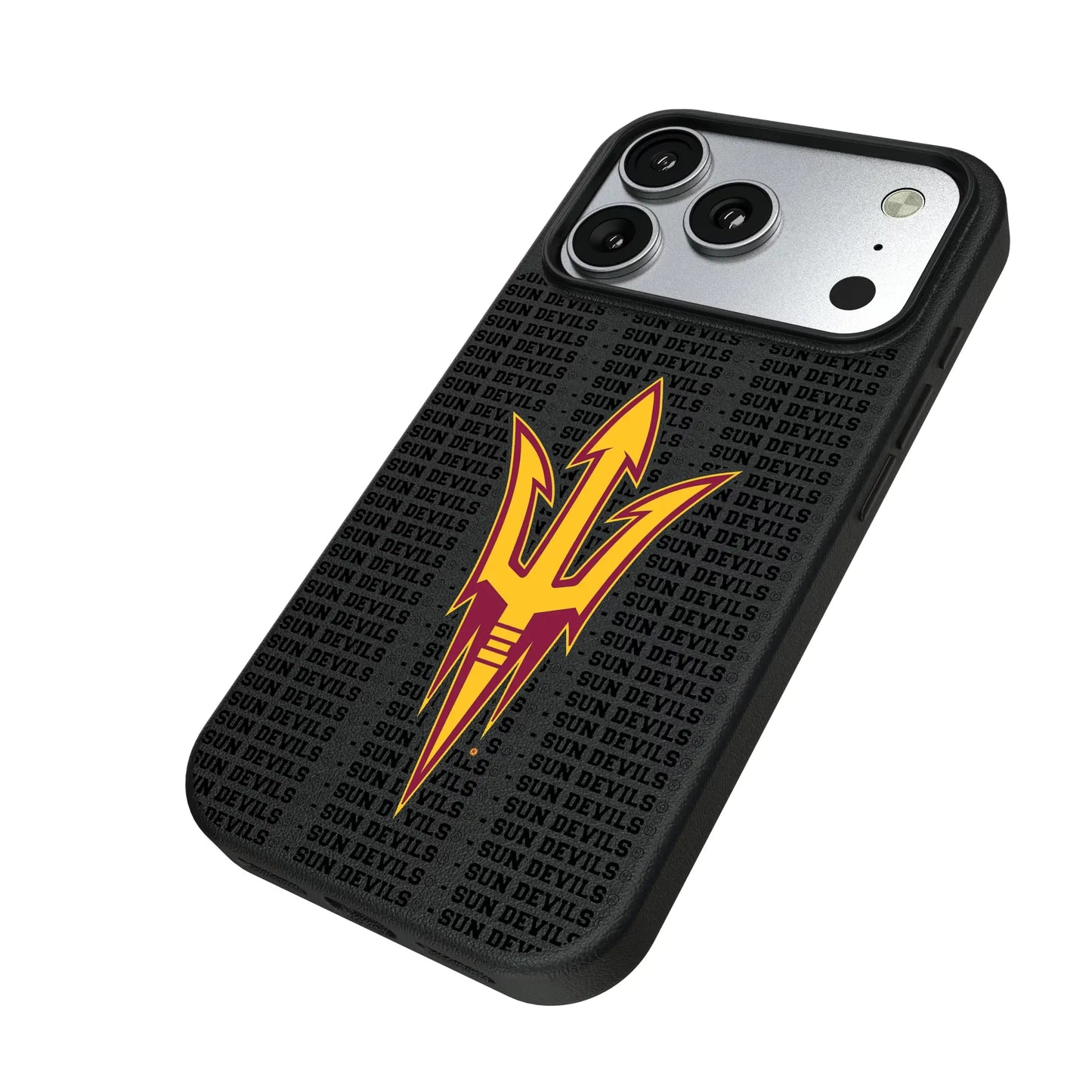 Arizona State University Sun Devils Text Backdrop MagSafe Compatible Phone Case for Apple iPhone