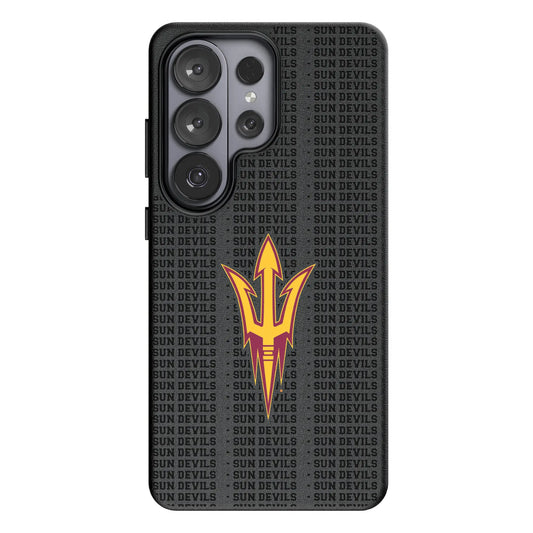 Arizona State University Sun Devils Text Backdrop MagSafe Compatible Phone Case for Samsung Galaxy