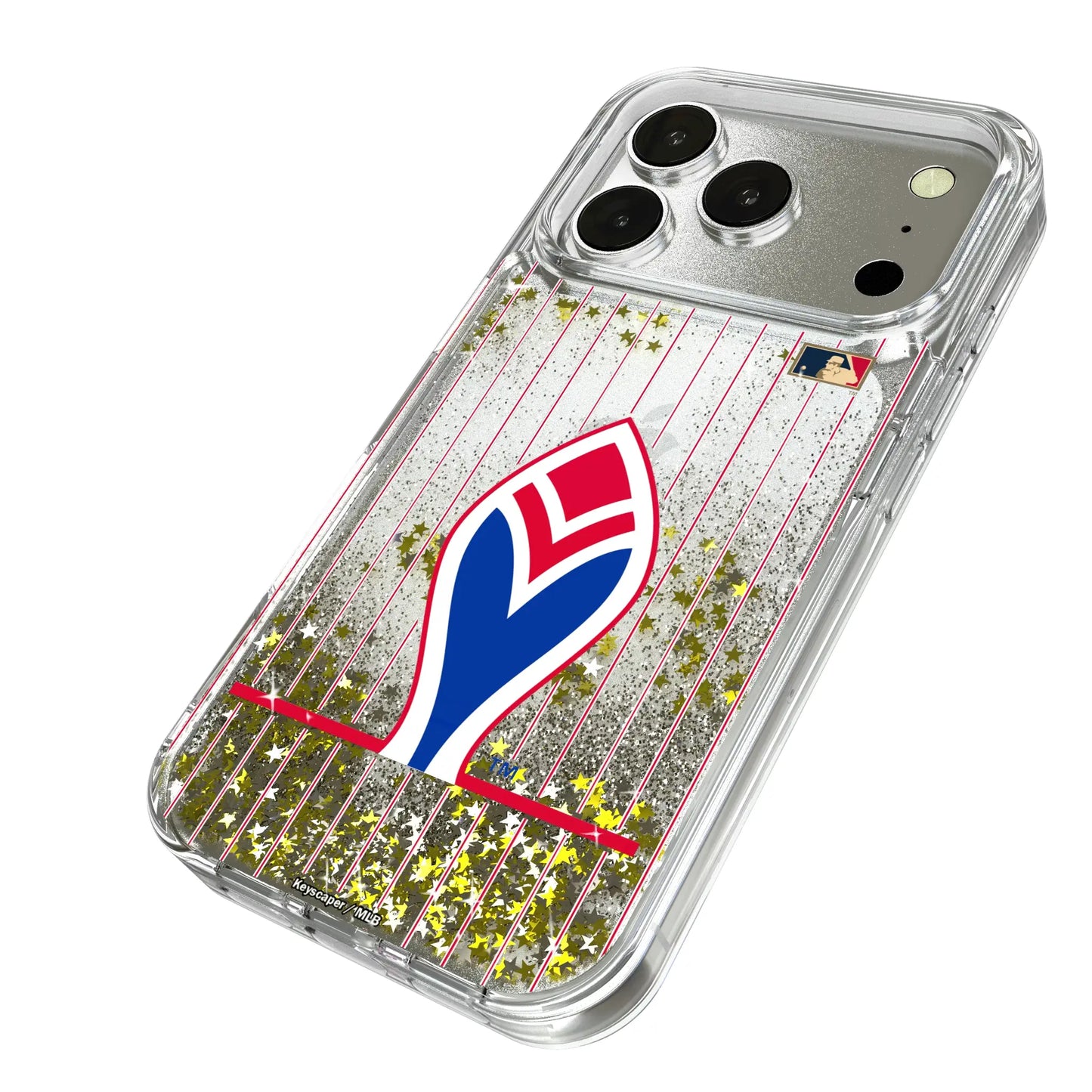 Atlanta Braves 1972-1975 - Cooperstown Collection Pinstripe Glitter Phone Case for Apple iPhone