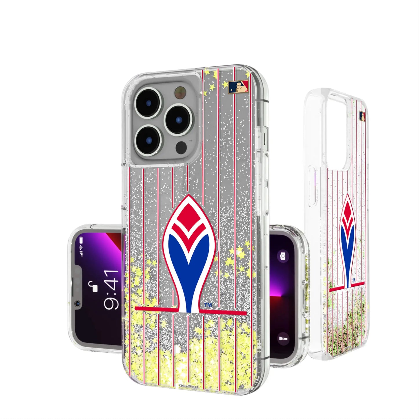 Atlanta Braves 1972-1975 - Cooperstown Collection Pinstripe Glitter Phone Case for Apple iPhone