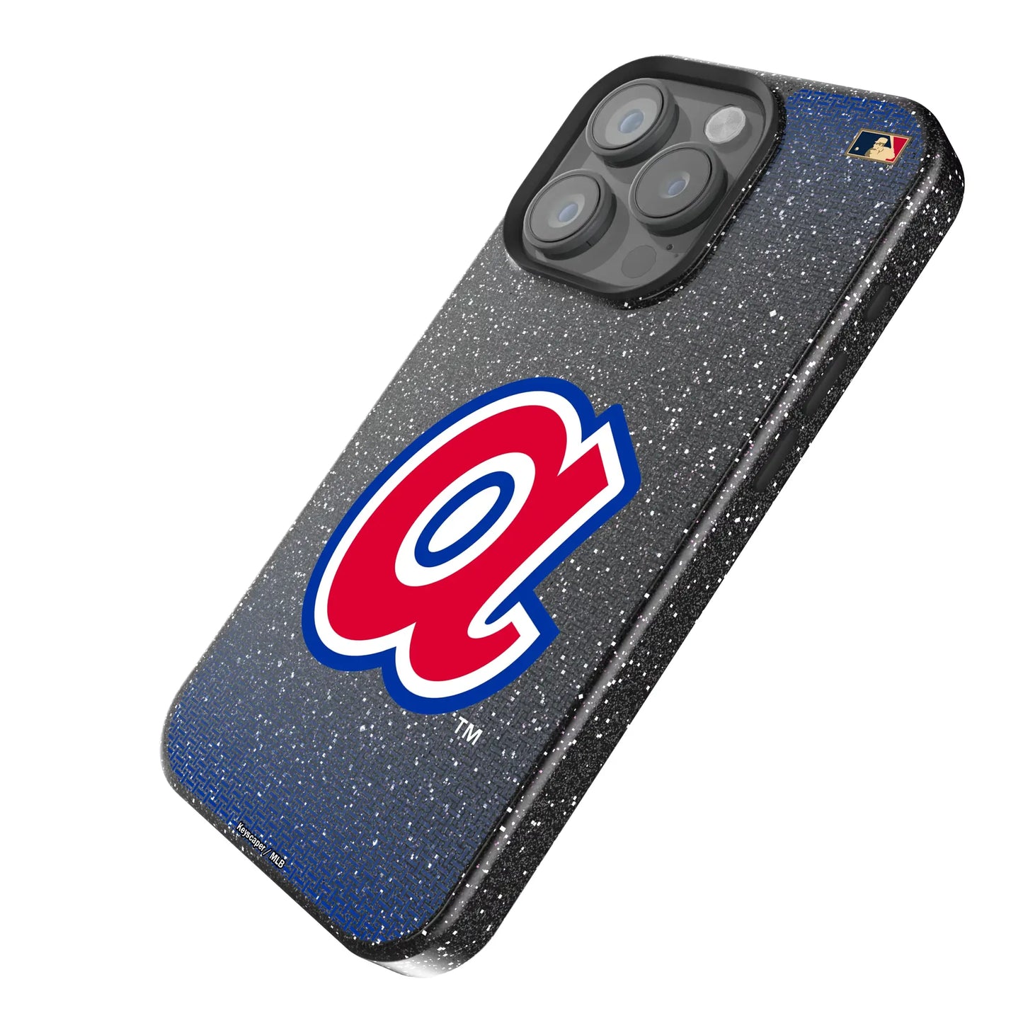 Atlanta Braves 1972-1980 - Cooperstown Collection Linen Black Bling Phone Case for Apple iPhone